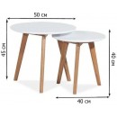 Комплект SIGNAL MILAN S2 (2 стола журнальных ) белый/дуб